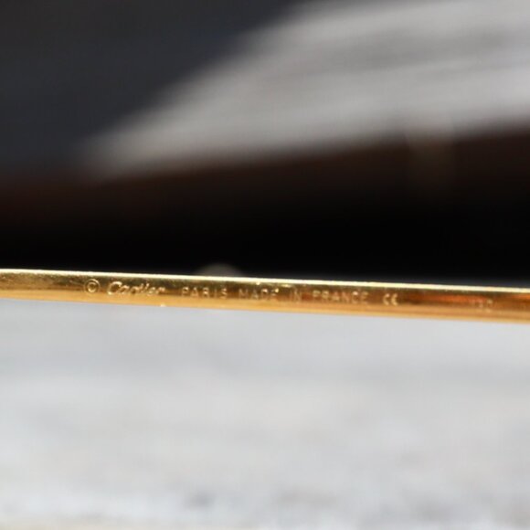 CARTIER C RIMLESS 18K GOLD FILLED PINK Y2K SUNGLASSES - Picture 5 of 16